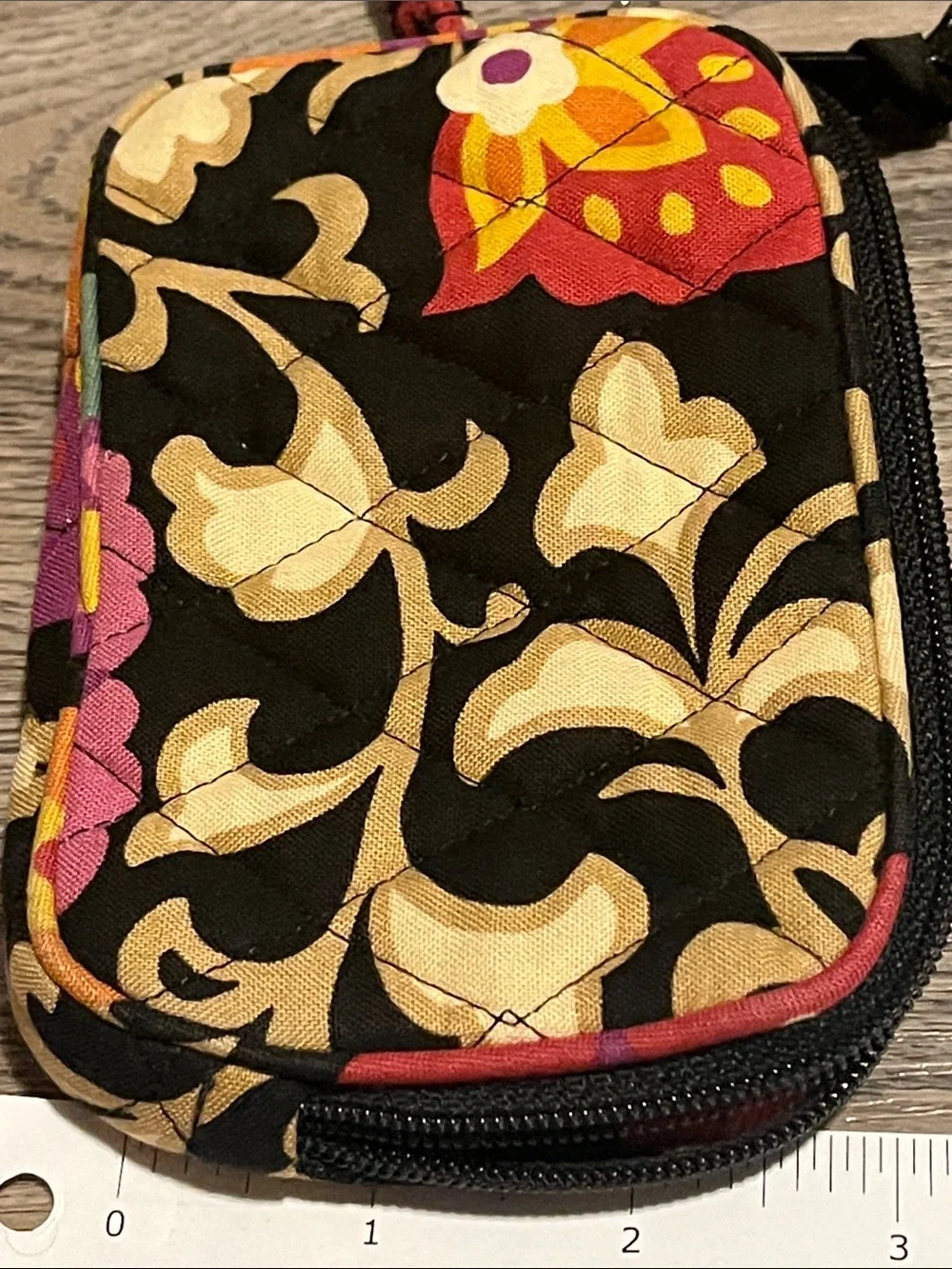 Vera Bradley Black Multi Floral Quilted Crossbody with Coin Pouch - Picture 8 of 8